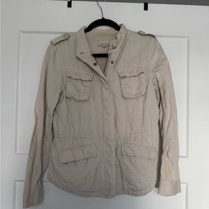 Loft cream utility jacket